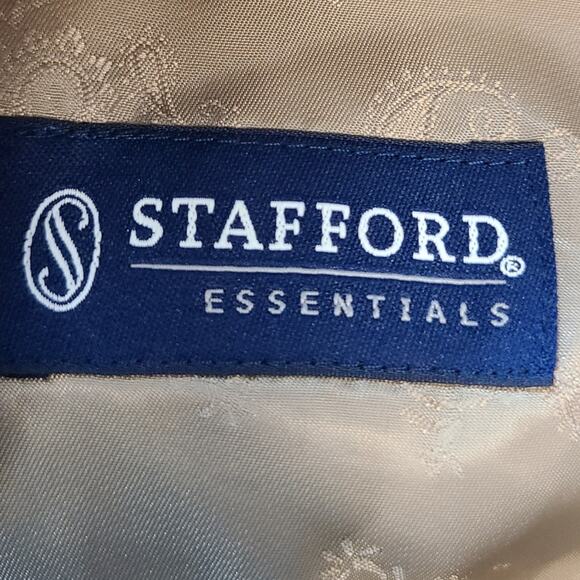 Stafford Classic Fit Tan Corduroy Sports Coat Blazer Jacket Two-Button Men's 46L - Picture 3 of 10